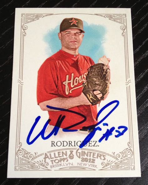 Wandy Rodriguez 2012 Topps Allen Ginter Signed Autograph Auto Card