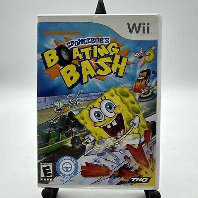 Spongebob S Boating Bash Nintendo Wii 2010 Complete W Manual Rated E