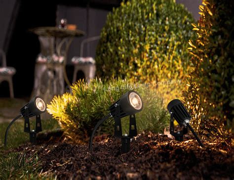 4 X Outdoor Garden LED Spike Lights Adjustable Pathway 12V Low Voltage