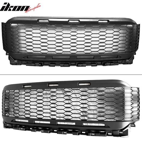 2021 2022 Ford F 150 Raptor Style Front Grille Matte Black Hg Ff15021v3 Bk