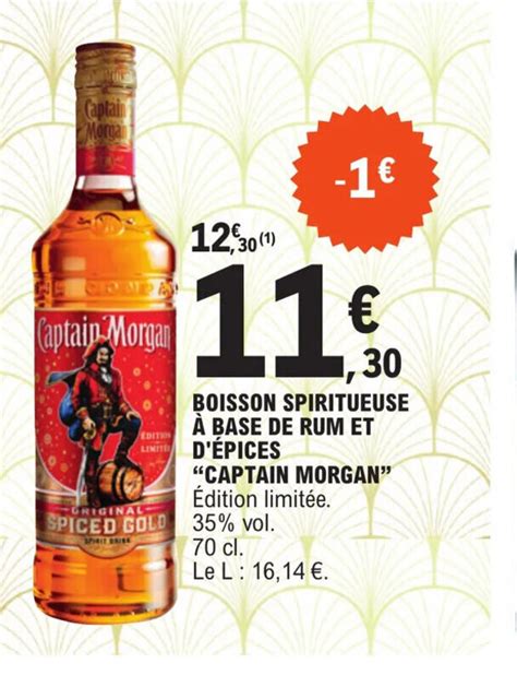 Promo Boisson Spiritueuse A Base De Rum Et D Epices Captain Morgan Chez