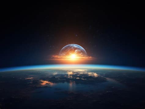 sun moon earth stock  images  backgrounds