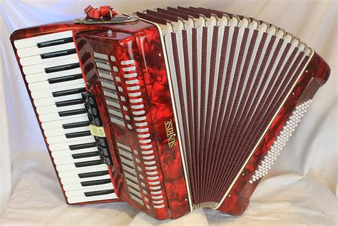 7236 Red Pearl Piano Accordion LMM 37 96 Compare To Reverb UK