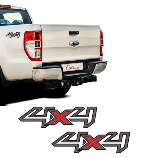 Par De Adesivos 4x4 Ford Ranger 2013 2014 2015 2016 Grafite R 39 41