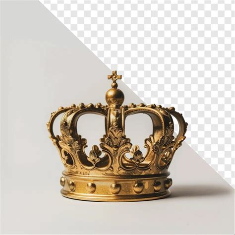 Premium Psd Classic Kings Gold Crown On Transparent Background