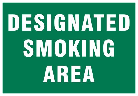 Designated Smoking Area Sign Safetykore