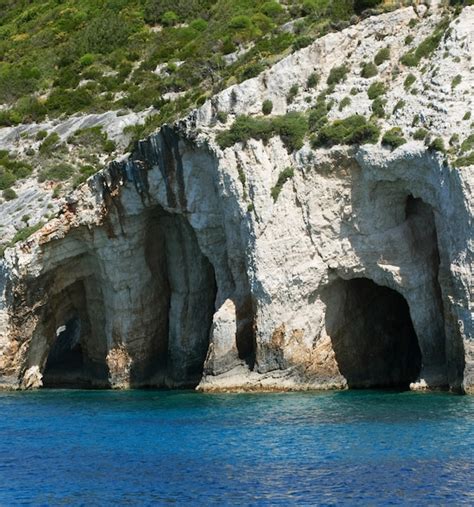 Premium Photo Blue Caves On Zakynthos Island Greece