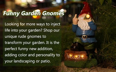 Resin Gnomes Garden Decor 135 Tall Solar Large