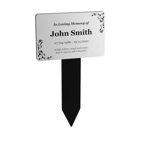 Buy Personalized Cemetery Decorations Silver Metallic Temporary