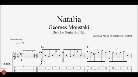 Natalia Guitar Tutorial Tab Youtube