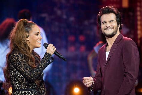 Photo Exclusif Amel Bent Et Amir Haddad Enregistrement De L