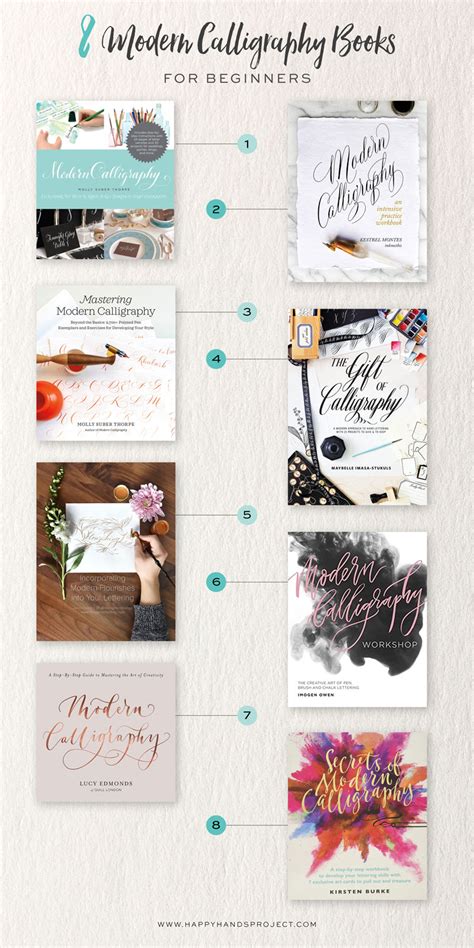 8 Modern Calligraphy Books For Beginners - Happy Hands Project