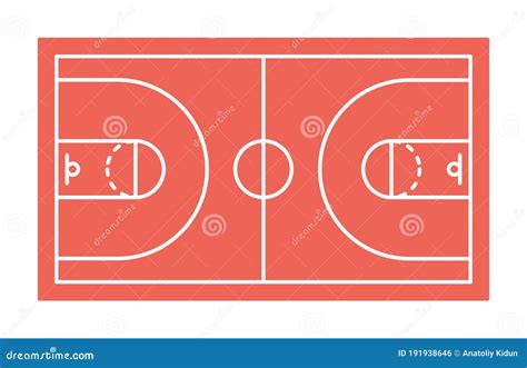 Vector Illustration Of The Basketball Court Field Ground Stock