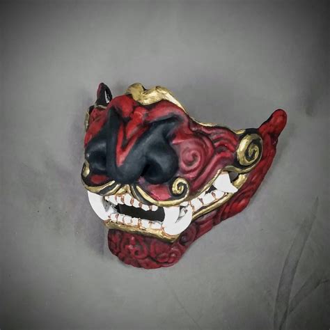 Foodog Mempo Mask Bushido Mask Samurai Half Mask Etsy