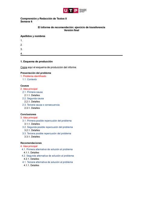 S06Virtual El informe de recomendación ejercicio de transferencia