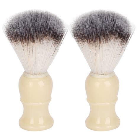 2pcs Men Beard Soap Brush Fine Synthetic Bristles Beard Brush Foam Moustache Trimming Grooming ...