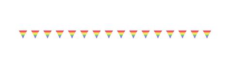 Rainbow Flag Separator Pride Month Divider Simple Vector Illustration