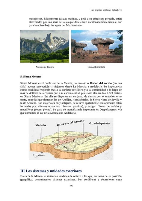 Tema Las Grandes Unidades Del Relieve Pdf