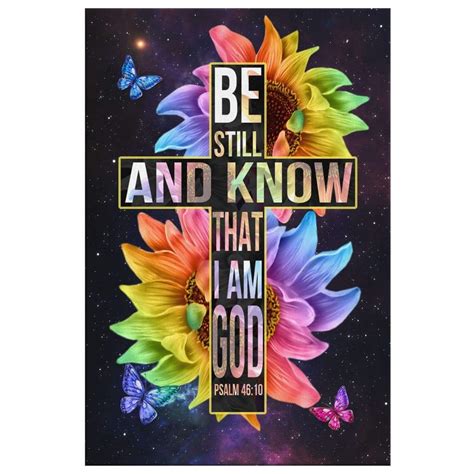 Psalm 4610 Be Still And Know That I Am God Bible Verse Wall Art Canvas Teehall Live Creatively