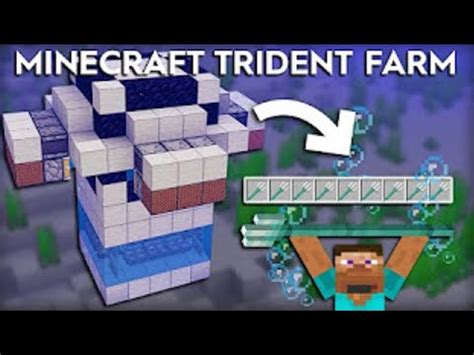 Minecraft Trident Farm How To Make Trident Farm In Minecraft Youtube