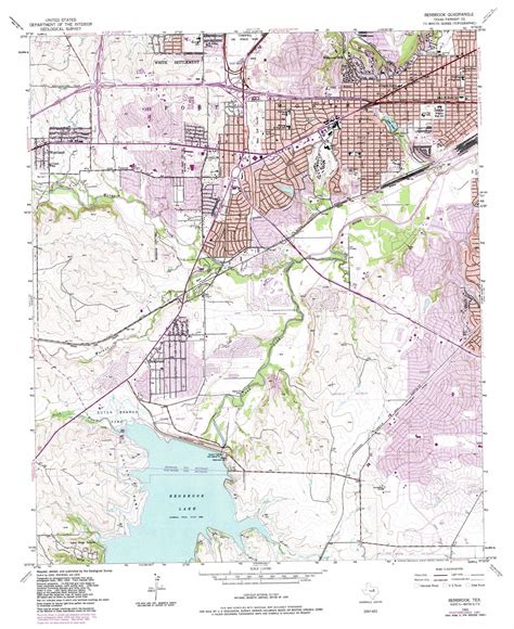 Benbrook Topographic Map 124000 Scale Texas