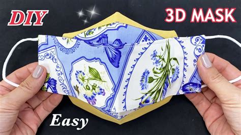 New Style Easy 3d Mask Diy Simple Face Mask Easy Pattern Sewing Tutorial Breathable 3d Mask