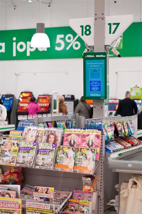 Digital Signage At Cashier Belts In Prisma Hypermarket Digital