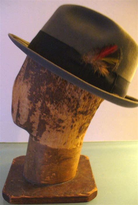 Vintage Grey Royal Stetson Mens Fedora Hat Etsy Mens Fedora Mens Fedora Hat Stetson