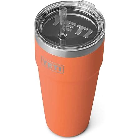 Yeti Rambler Vaso Con Popote De Onzas Aislado Al Aspiradora