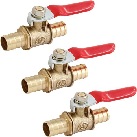 Unlorspy 3 Pcs Brass Ball Valve Brass Mini Ball Valve Shut