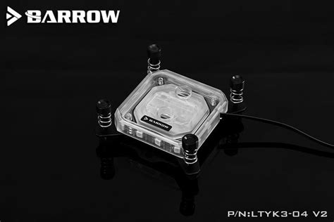 Barrow Acrylic Micro Jet Cpu Waterblock Lrc Rgb Intel X