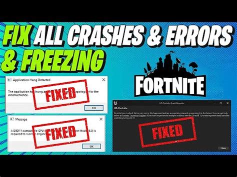 How To Fix Crashing Freezing In Fortnite Chapter Fix Fortnite Not