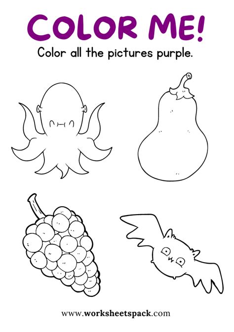 Free Color Purple Worksheet Download Free Color Purple Worksheet Png Images Free Worksheets On