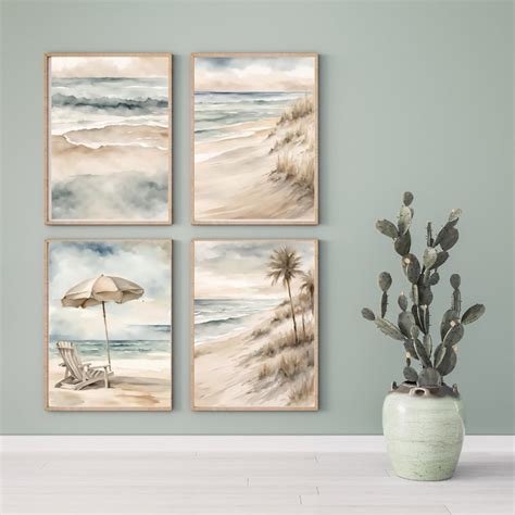 Watercolor Beach Scene Images, Beach Scene Wall Art, Printable Art ...