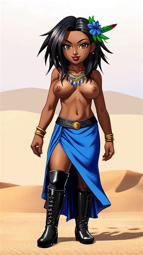 Rule 34 Ai Generated Black Hair Breasts Brown Eyes Catori My Time At Sandrock Dark Skin