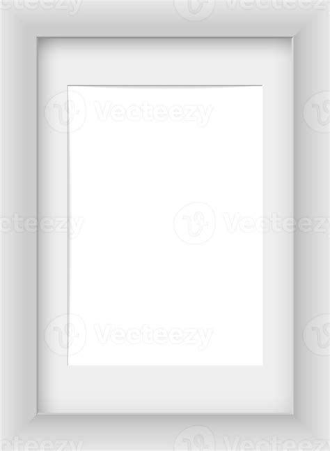 White wooden picture frame 14585753 PNG