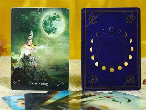 Queen Of The Moon Oracle Cards 48 Cards Deck With Keywords Etsy