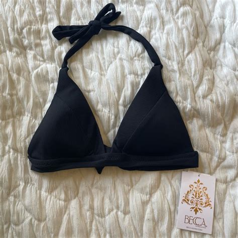 Becca Swim Nwt Becca Fine Line Halter Bikini Top Poshmark