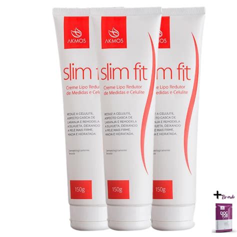 Kit 3x Slim Fit Creme Lipo Redutor Akmos Redutor De Medidas Shopee