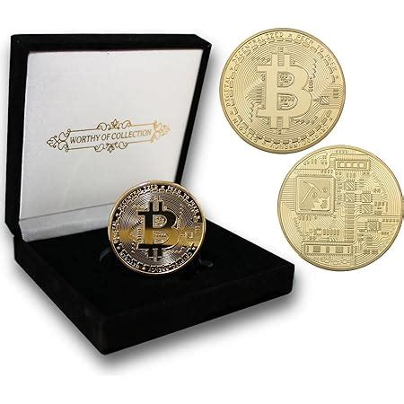 Fine Gold Bitcoin Commemorative Round Collectors Coin Bit Coin