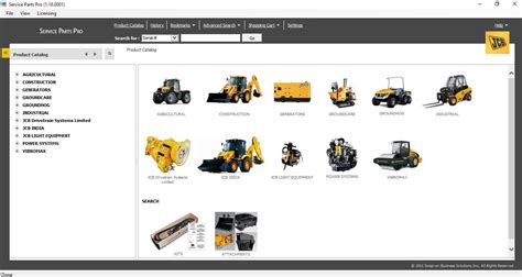 Jcb Service Parts Pro 012018 Epcatalogs Electronics Parts Catalogs