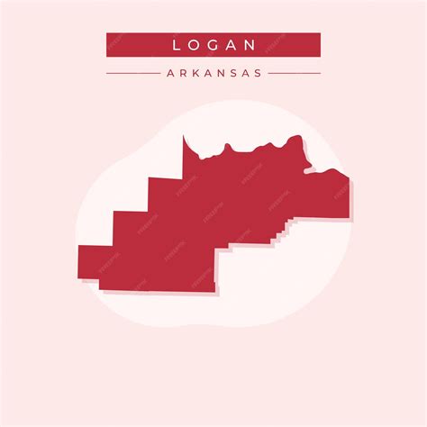 Premium Vector | Vector illustration vector of logan map arkansas