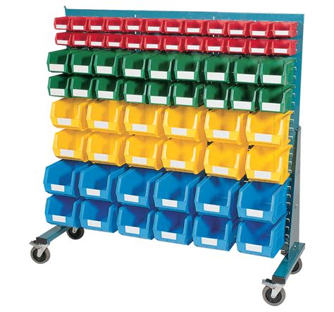 Double Sided Freestanding Mobile Panel Kit 2 Linbin ® Storage Bins And Kits