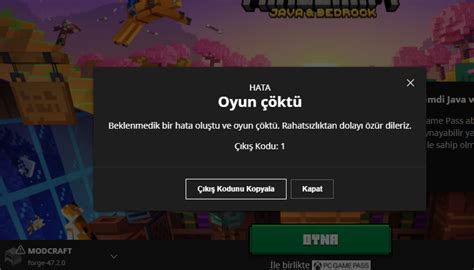 RTX 3060 Tİ sistemde Minecraft çıkış kodu 1 hatası Technopat Sosyal