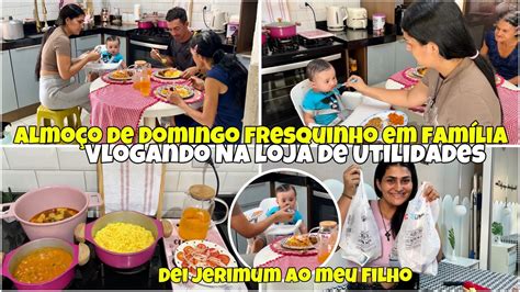 ALMOÇO DE DOMINGO FRESQUINHO EM FAMÍLIA VLOGANDO NA LOJA DE UTILIDADES