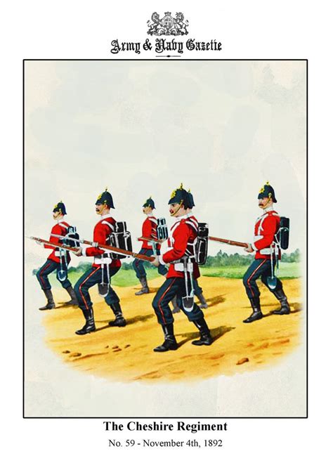 British The Cheshire Regiment C 1890 By R Simkin British Army Uniform British Army English