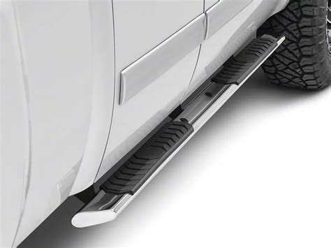 Barricade 4 Inch Flat Oval Running Boards Stainless Steel 07 13 Silverado 1500 Extended Cab