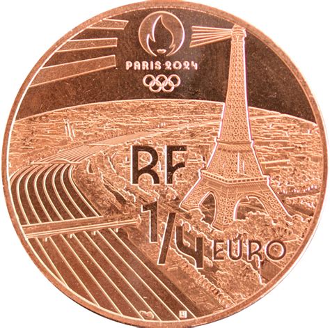 Monnaie De Paris 1 4 Euro Jeux Olympiques Et Paralympiques Paris 2024