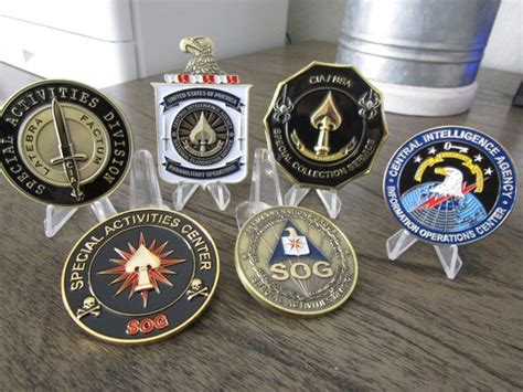 Lot Of 6 Cia Challenge Coins Special Activities Division Etsy