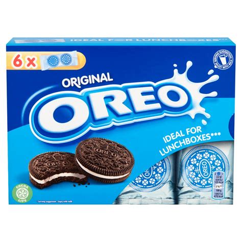 Oreo Original Vanilla Sandwich Biscuits 6 Snack Packs 132g Bb Foodservice